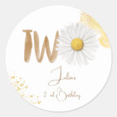 Aquarellfärbung am zweiten Geburtstag Runder Aufkleber (Vorderseite)