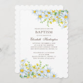 Aquarellfärbung. Blume in Ländern. Blumentaufen Einladung (Vorne/Hinten)