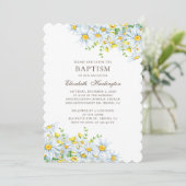 Aquarellfärbung. Blume in Ländern. Blumentaufen Einladung (Stehend Vorderseite)