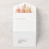 Aquarellfärbung brauner Abend Empfang Hochzeit All In One Einladung (Außenbereich)