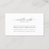 Aquarellfärbung Dining Koch Catering Std. ID813 Visitenkarte (Rückseite)