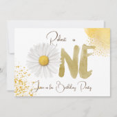 Aquarellfärbung erste Geburtstagsfeier Einladung (Vorderseite)