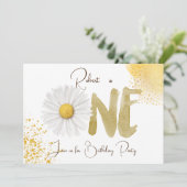 Aquarellfärbung erste Geburtstagsfeier Einladung (Stehend Vorderseite)