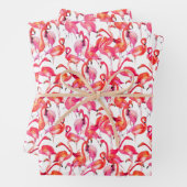 Aquarellfärbung Flamingo in Wasserfarben Geschenkpapier Set (Beispiel)