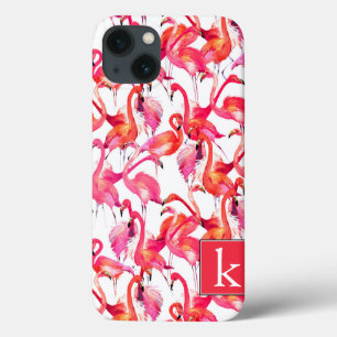 Aquarellfärbung Flamingo in Wasserfarben   Name h Case-Mate iPhone Hülle