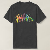 Aquarellfärbung Fossil Hallucigenie in Regenbogen T-Shirt (Design vorne)