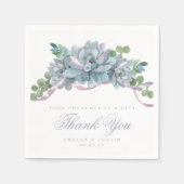 Aquarellfärbung mit Lila Band Serviette (Vorderseite)