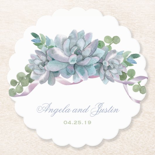 Aquarellfärbung mit Lila Band Untersetzer (Vorderseite)