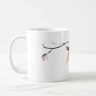 Aquarellfärbung von Blume aus der Tasse des Zweige
