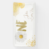 Aquarellfärbung zum ersten Geburtstag Banner (Vertikal)