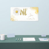 Aquarellfärbung zum ersten Geburtstag Banner (Messe)