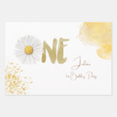 Aquarellfärbung zum ersten Geburtstag Geschenkpapier Set (Vorderseite)