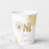 Aquarellfärbung zum ersten Geburtstag Pappbecher (Vorderseite)