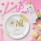 Aquarellfärbung zum ersten Geburtstag Pappteller (Party)