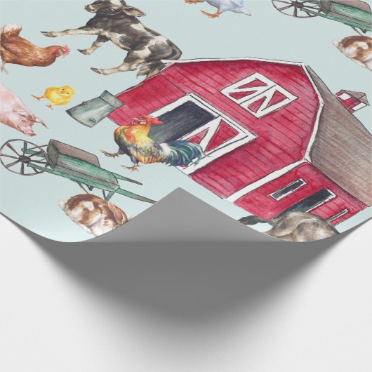 Aquarellfarm  geschenkpapier (Ecke)