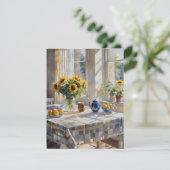 Aquarellfarm Küchentisch A Feiertagskarte (Stehend Vorderseite)