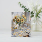 Aquarellfarm Küchentisch B Feiertagskarte (Stehend Vorderseite)