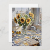 Aquarellfarm Küchentisch B Feiertagskarte (Vorne/Hinten)