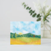 Aquarellfarm Landschaft 3 Postkarte (Stehend Vorderseite)