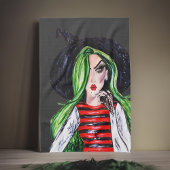 Aquarellfashion Hexenmeister Geschirrtuch