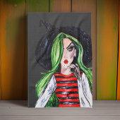 Aquarellfashion Hexenmeister Geschirrtuch