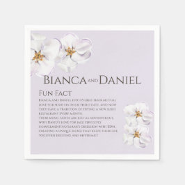 Aquarellfeder blüht Fun Fakten Paar Serviette