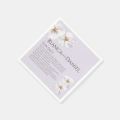 Aquarellfeder blüht Fun Fakten Paar Serviette (Ecke)