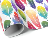 Aquarellfeder Geschenkpapier (Rolleneckpunkt)