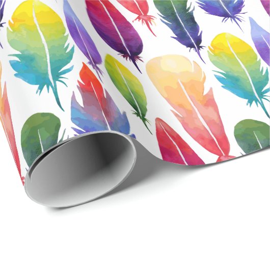 Aquarellfeder Geschenkpapier (Rolleneckpunkt)