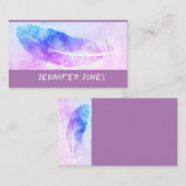 Aquarellfederkunst auf Lavendel Visitenkarte (Vorne/Hinten)