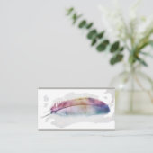 Aquarellfederkunst Kundenkarte Visitenkarte (Stehend Vorderseite)