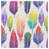 Aquarellfedermuster Stoff (Nahaufnahme)