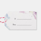 Aquarellfedern Geschenkanhänger (Rückseite Horizontal)