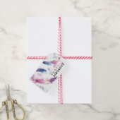 Aquarellfedern Geschenkanhänger (Mit Garn)