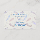 AquarellFedern mit Extravaganten Oval-Rahmen Visitenkarte (Rückseite)