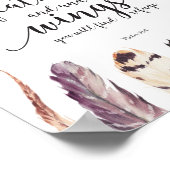 AquarellFedern Refusionsbibel Verse Typografie Poster (Ecke)