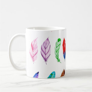 Aquarellfedern: Schöne Vintage-Kollektion. Kaffeetasse