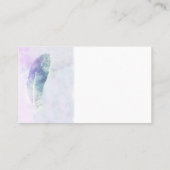 Aquarellfedertafel kunstblaues Sonderdesign Visitenkarte (Rückseite)