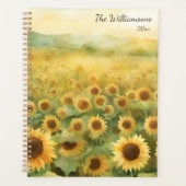 Aquarellfeld der Sonnenblumen Planer (Vorderseite)