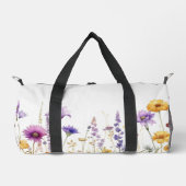 Aquarellfeld mit Wildblumen Duffle Bag (Vorderseite)