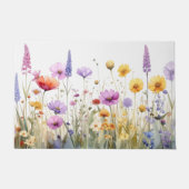 Aquarellfeld mit Wildblumen Fußmatte (Vorderseite)