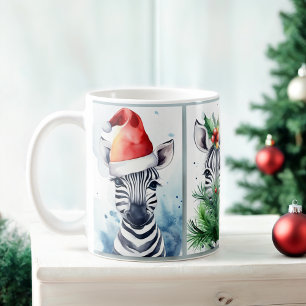 Aquarellfestival Zebras Weihnachtsfeierliche Tasse
