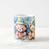 Aquarellfestivals Teddy Bears Weihnachten Tasse (Mittel)