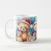 Aquarellfestivals Teddy Bears Weihnachten Tasse (Links)