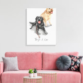 Aquarellfirmen - Tanya & Lexi Leinwanddruck (Insitu (Wohnzimmer))