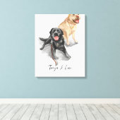 Aquarellfirmen - Tanya & Lexi Leinwanddruck (Insitu (Holzboden))