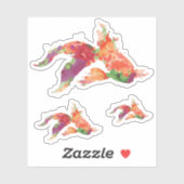 Aquarellfisch Aufkleber (Blatt)