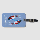 Aquarellfisch Gepäckanhänger (Vorderseite (Horizontal))