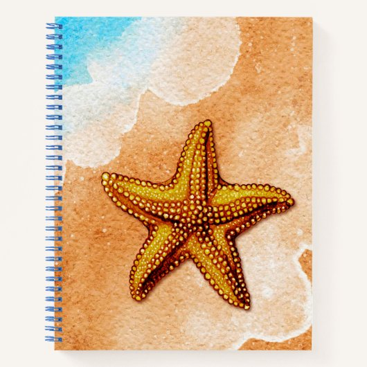 Aquarellfisch im Beach Journal Notizblock (Vorderseite)
