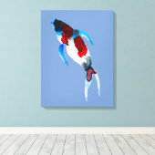 Aquarellfisch Leinwanddruck (Insitu (Holzboden))